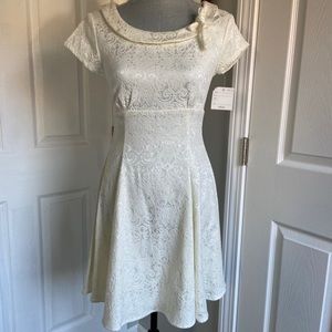 MODCLOTH Tickling The Ivories Retro Wedding White Dress Jackie O Style